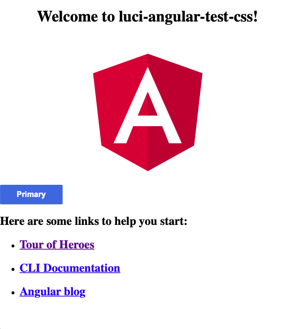 LUCI Installed in Angular
